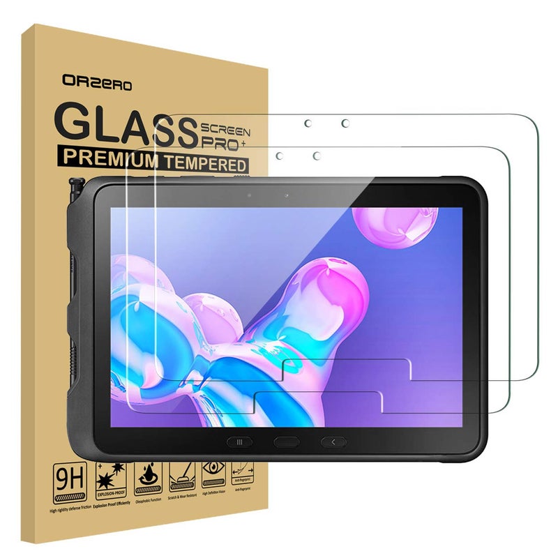 Orzero (2 Pack) Tempered Glass Screen Protector Compatible for Samsung Galaxy Tab Active4 Pro 2022/Galaxy Tab Active Pro 10.1 inch 2019 SM-T540/T545/T547, HD 9 Hardness Anti-Scratch Full-Coverage - Image 1